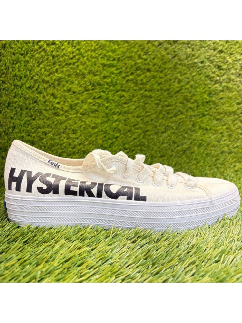 Keds x Rachel Antonoff Triple Kick Womens Size 8.5 White Athletic Shoes Sneakers